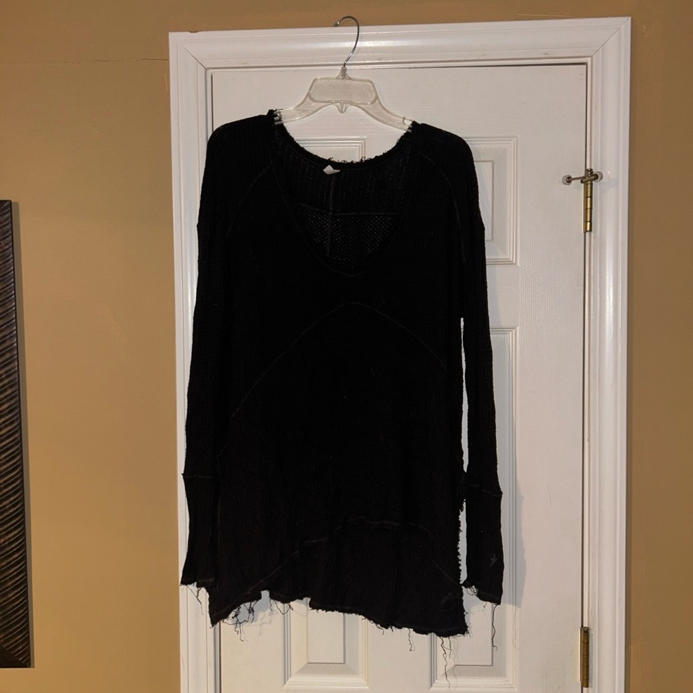 Long-Sleeve Black Free People Top